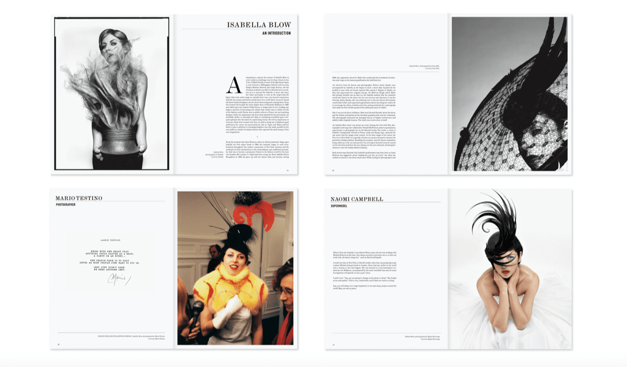 Isabella Blow — interior pages
